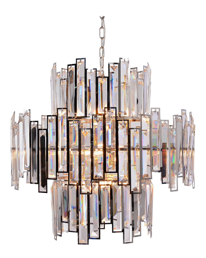 Zentique Abstract Crystal Chandelier In Silver