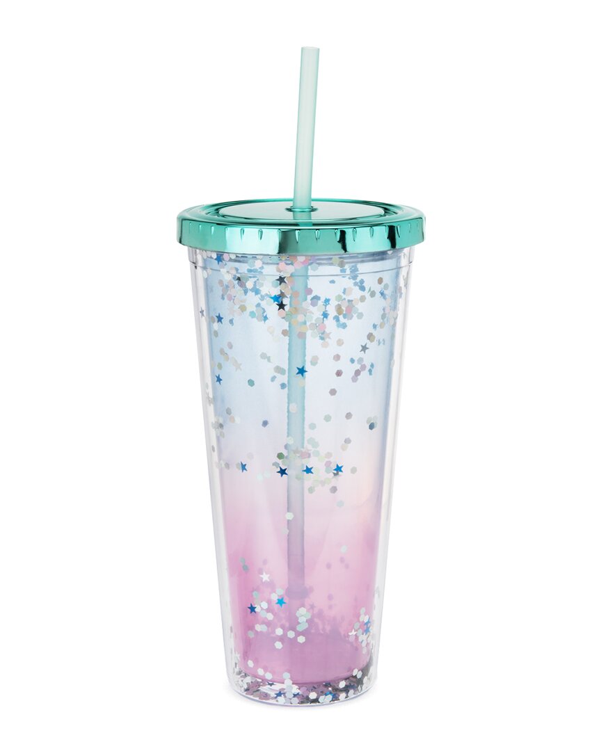 Blush Mermaid Glitter 24oz Drink Tumbler
