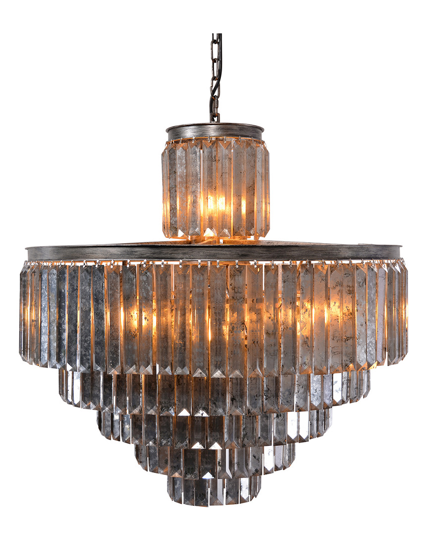 Zentique 6-tier Rustic Crystal Chandelier In Brown