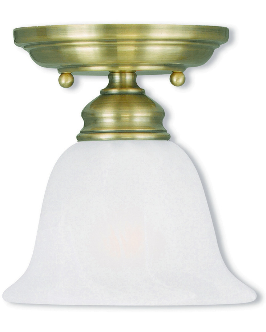 Livex Lighting Livex Essex 1-light Antique Brass Ceiling Mount