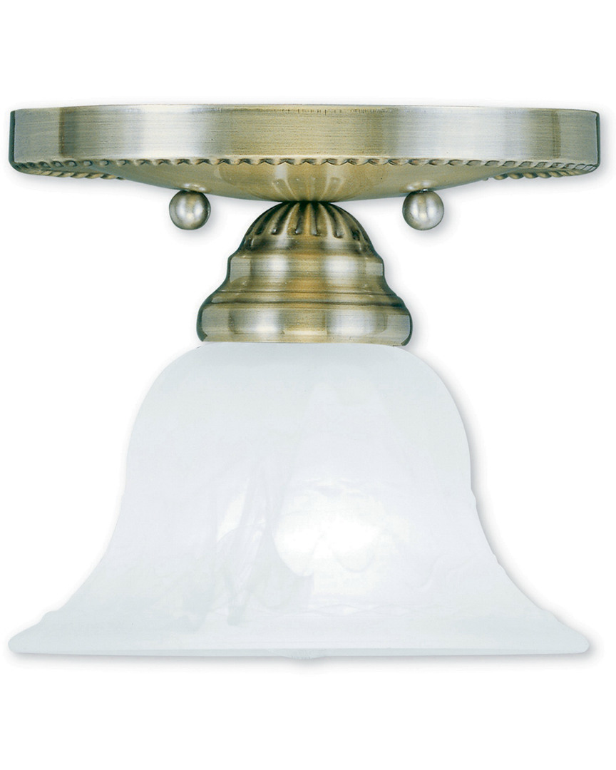 Livex Lighting Livex Edgemont 1-light Antique Brass Ceiling Mount