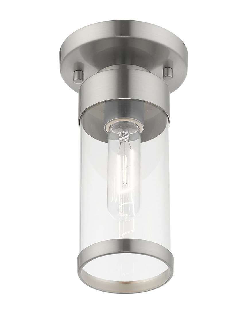 Livex Lighting Livex Hillcrest 1 Light Brushed Nickel Ceiling Mount