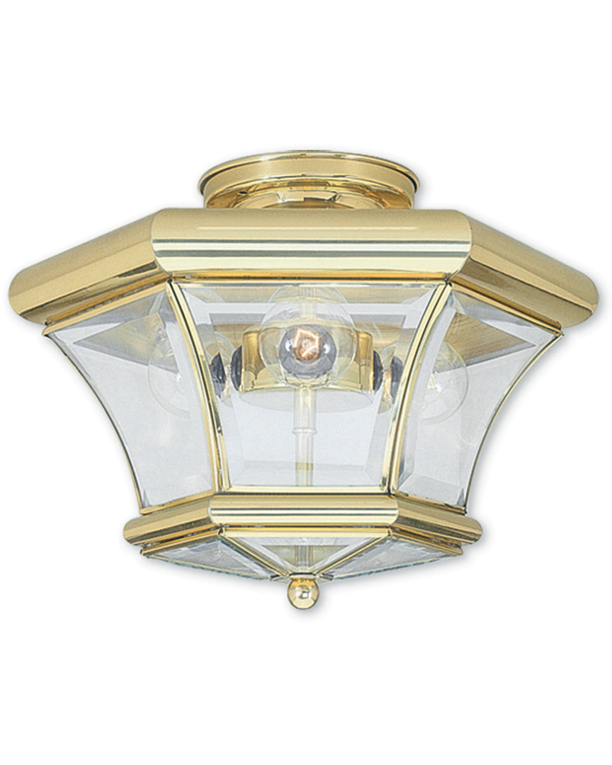 Livex Lighting Livex Monterey 3-light Polished Brass Ceiling Mount