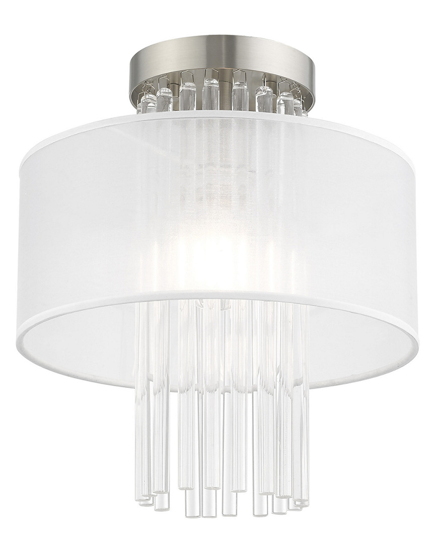 Livex Lighting Livex Alexis 1 Light Brushed Nickel Ceiling Mount