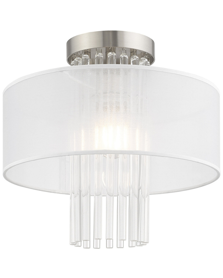 Livex Lighting Livex Alexis 1 Light Brushed Nickel Ceiling Mount