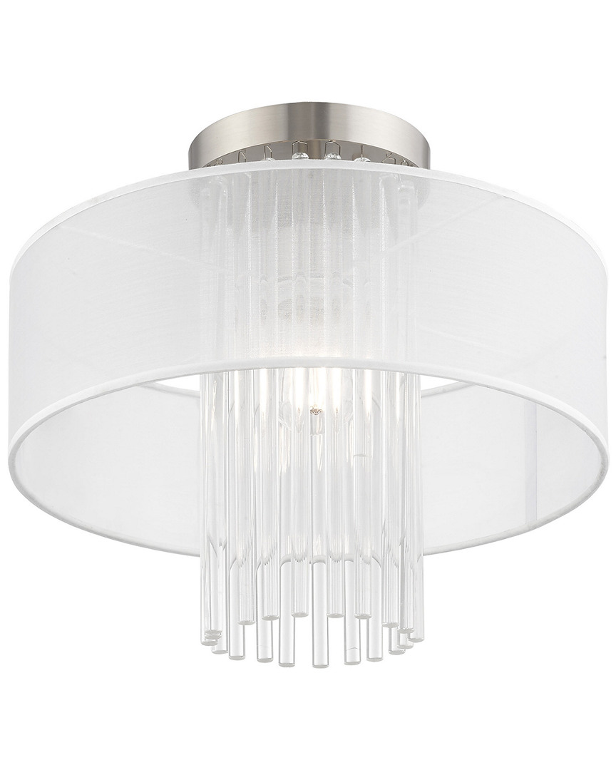 Livex Lighting Livex Alexis 1 Light Brushed Nickel Ceiling Mount