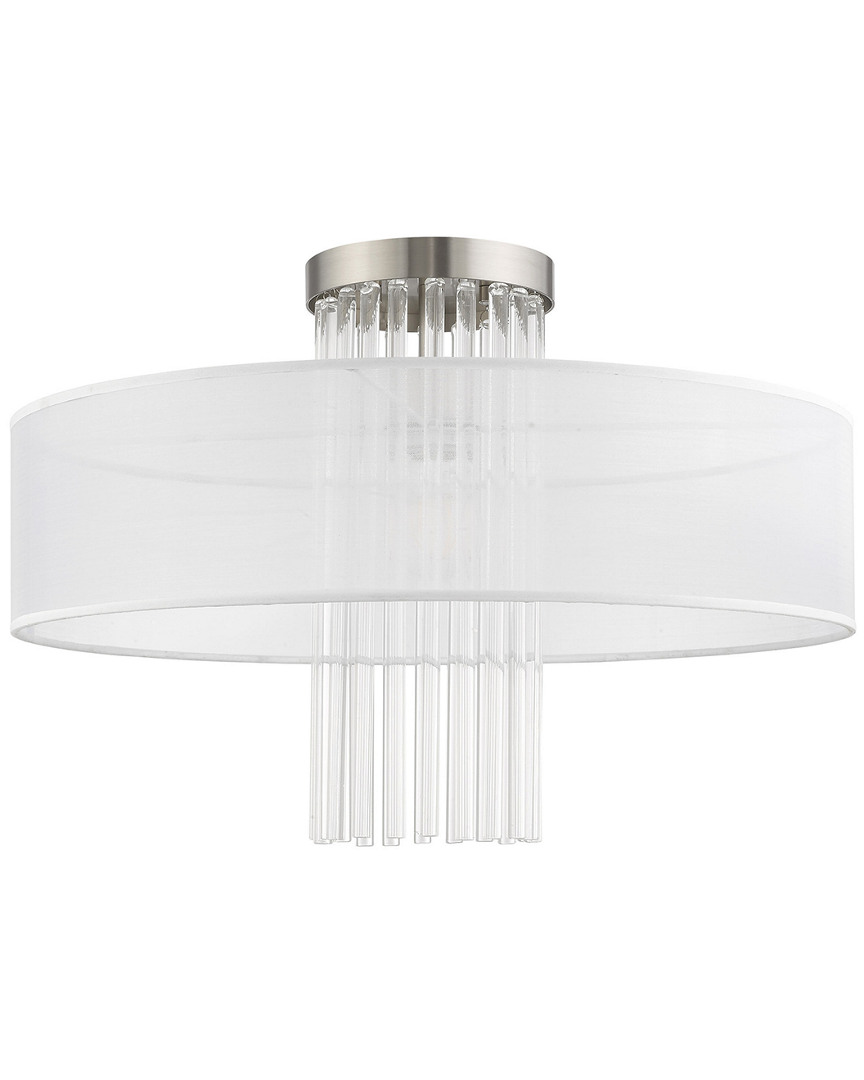 Livex Lighting Livex Alexis 1 Light Brushed Nickel Ceiling Mount