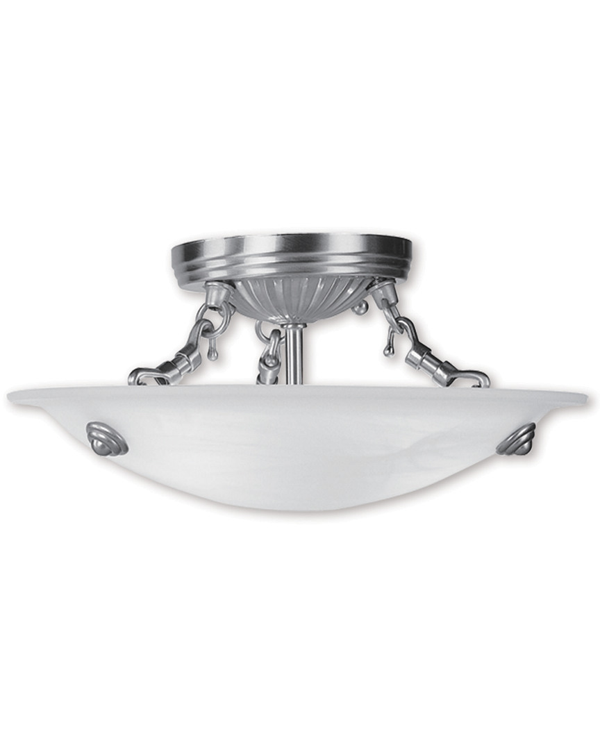 Livex Lighting Livex Oasis 3-light Brushed Nickel Ceiling Mount