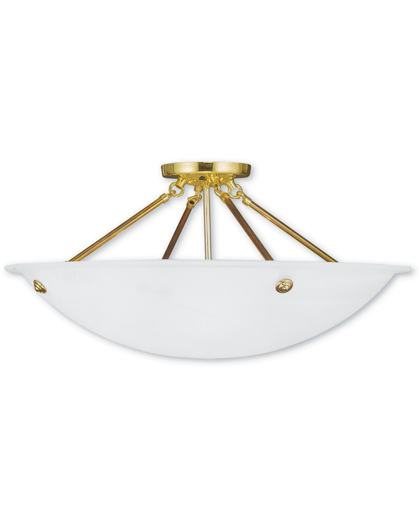 Livex Lighting Livex Oasis 4-light Polished Brass Ceiling Mount