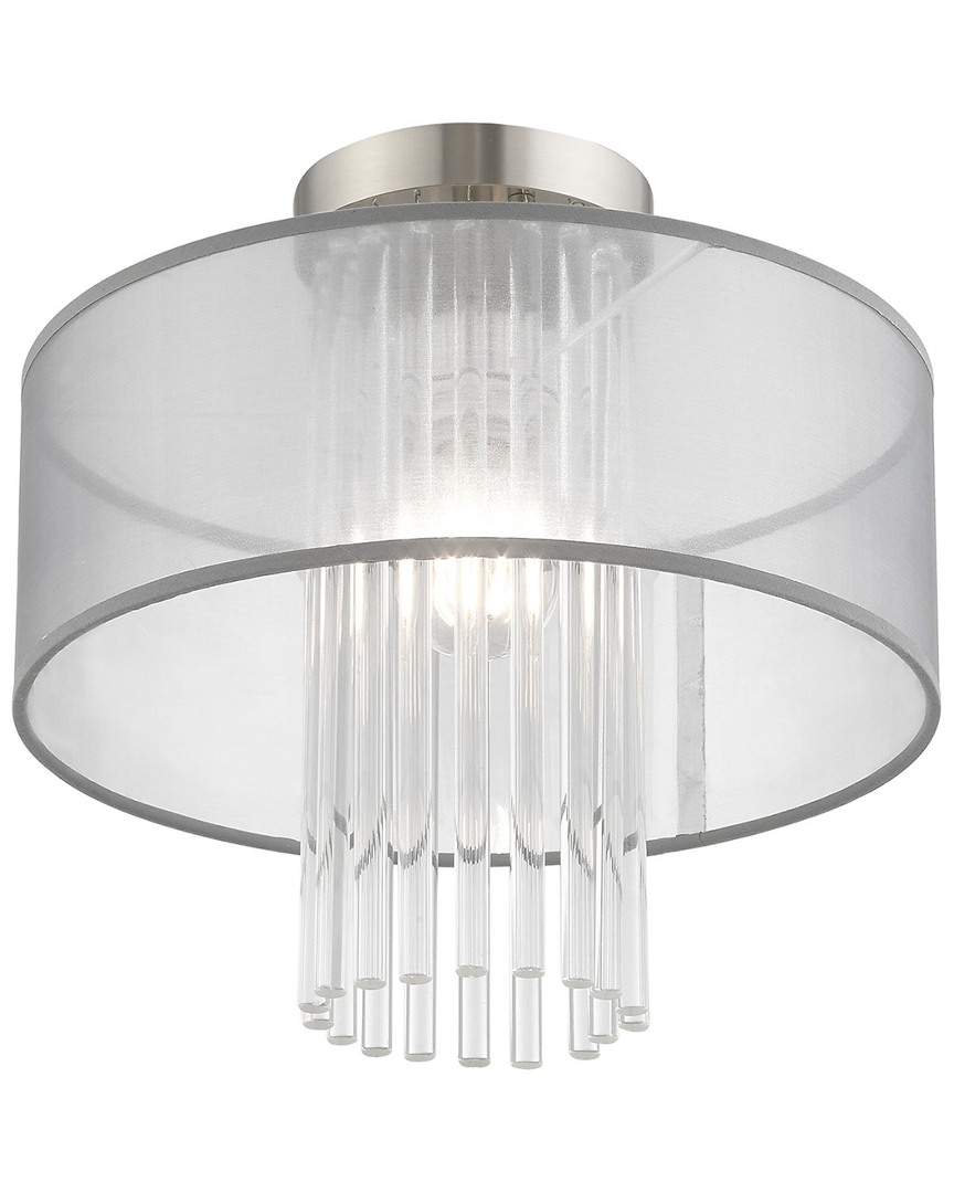 Livex Lighting Livex Alexis 1 Light Brushed Nickel Ceiling Mount