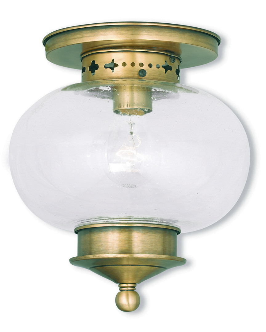 Livex Lighting Livex Harbor 1-light Antique Brass Ceiling Mount