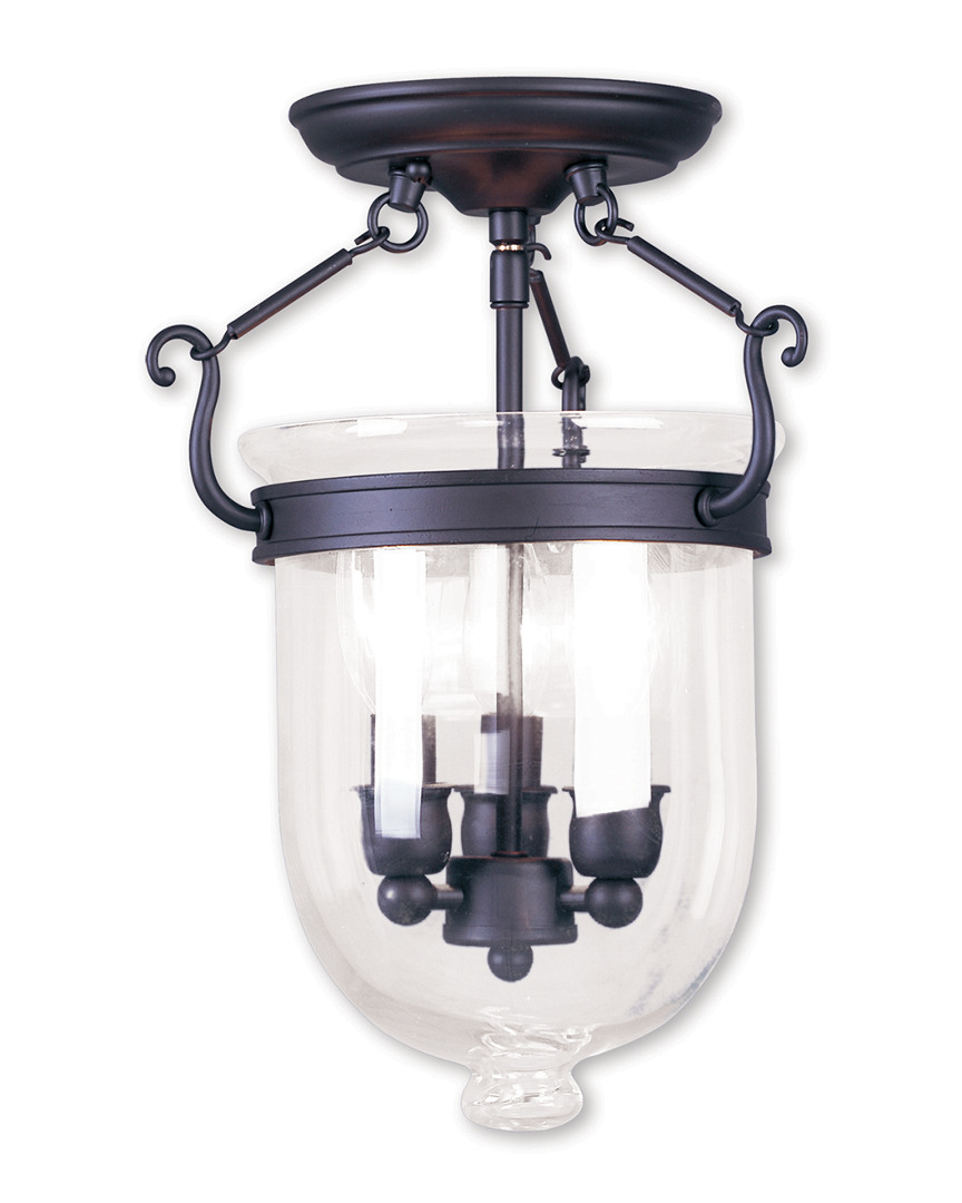 Livex Lighting Livex Jefferson 3-light Bronze Ceiling Mount