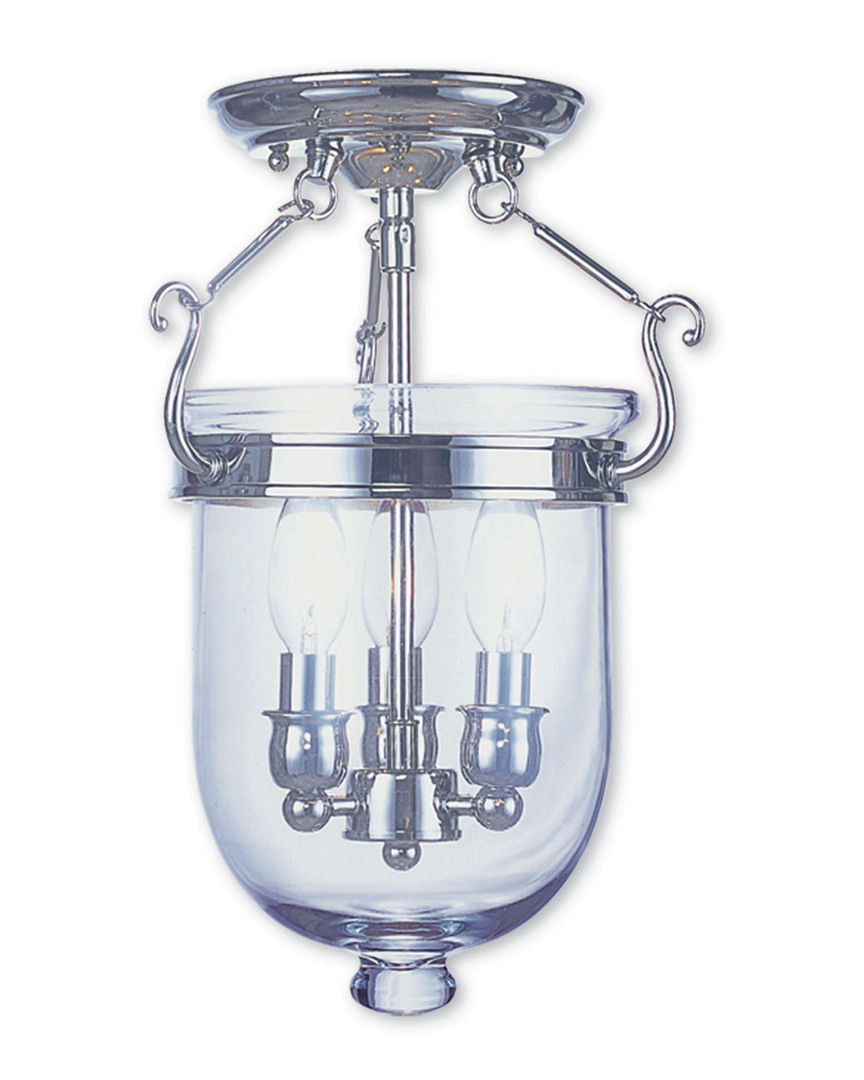 Livex Lighting Livex Jefferson 3-light Polished Nickel Ceiling Mount