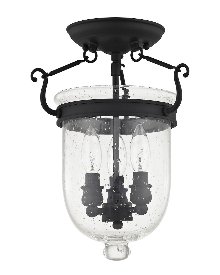 Livex Lighting Livex Jefferson 3-light Black Ceiling Mount