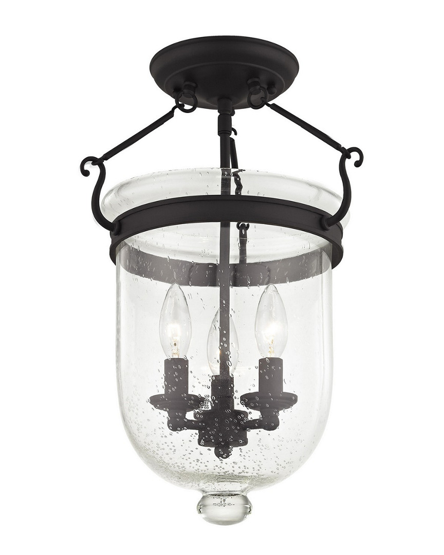 Livex Lighting Livex Jefferson 3-light Black Ceiling Mount