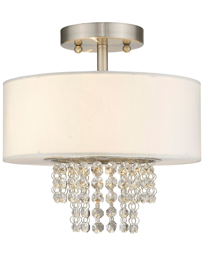 Livex Lighting Livex Carlisle 2-light Brushed Nickel Ceiling Mount