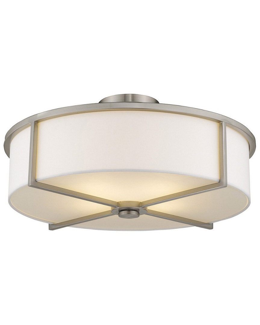 Livex Lighting Livex Wesley 3-light Brushed Nickel Ceiling Mount
