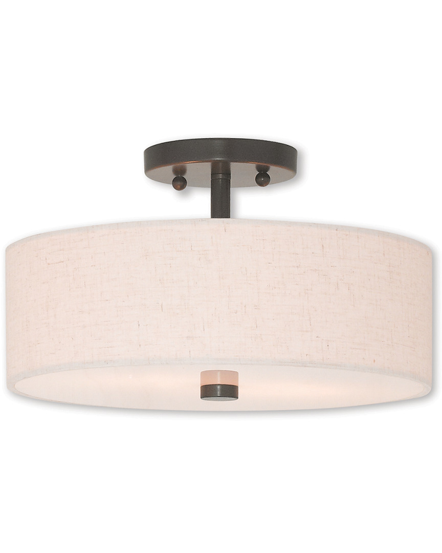 Livex Lighting Livex Meridian 2-light English Bronze Ceiling Mount