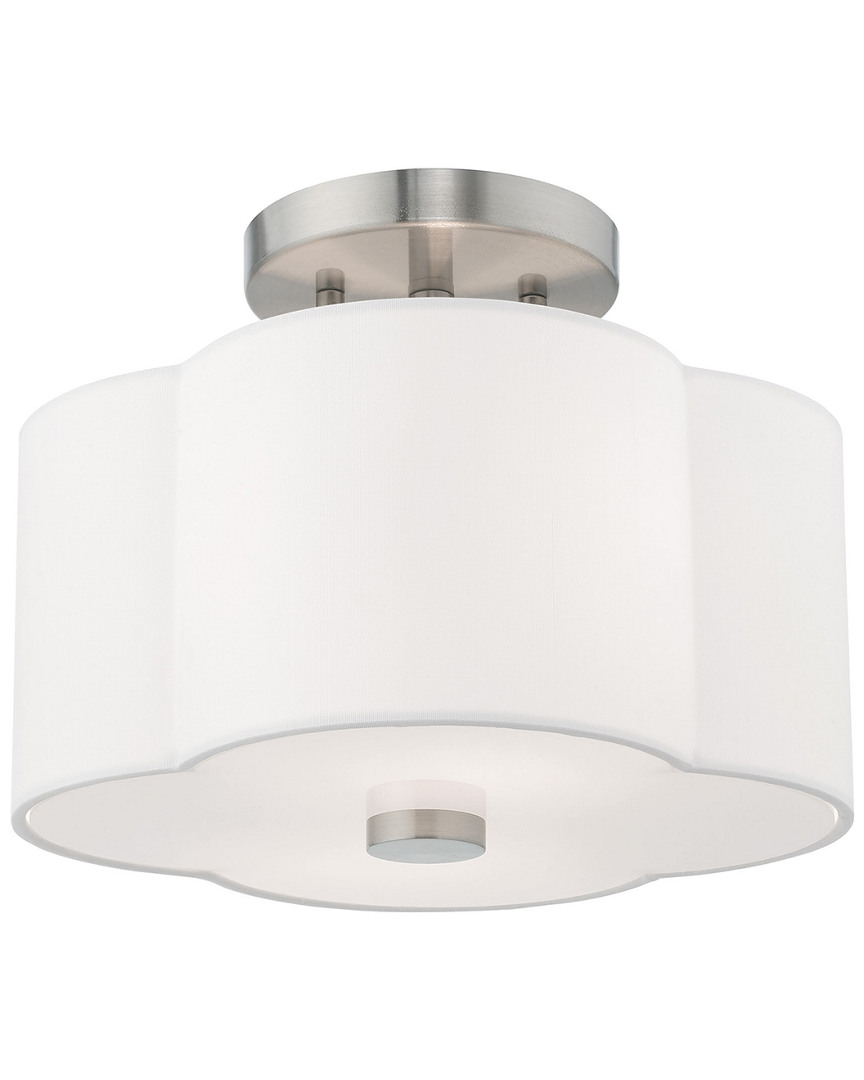 Livex Lighting Livex Chelsea 2 Light Brushed Nickel Ceiling Mount