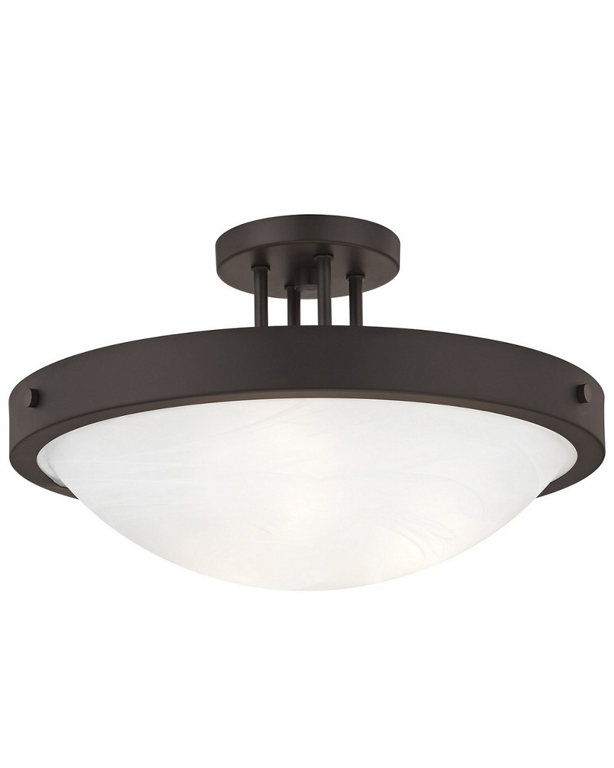 Livex Lighting Livex New Brighton 3-light Bronze Ceiling Mount