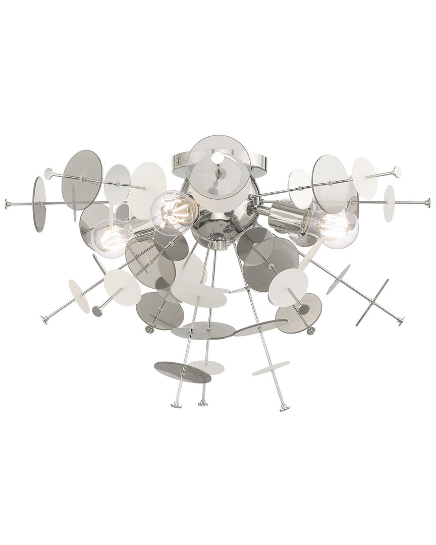 Livex Lighting Livex Circulo 4 Light Polished Chrome Ceiling Mount