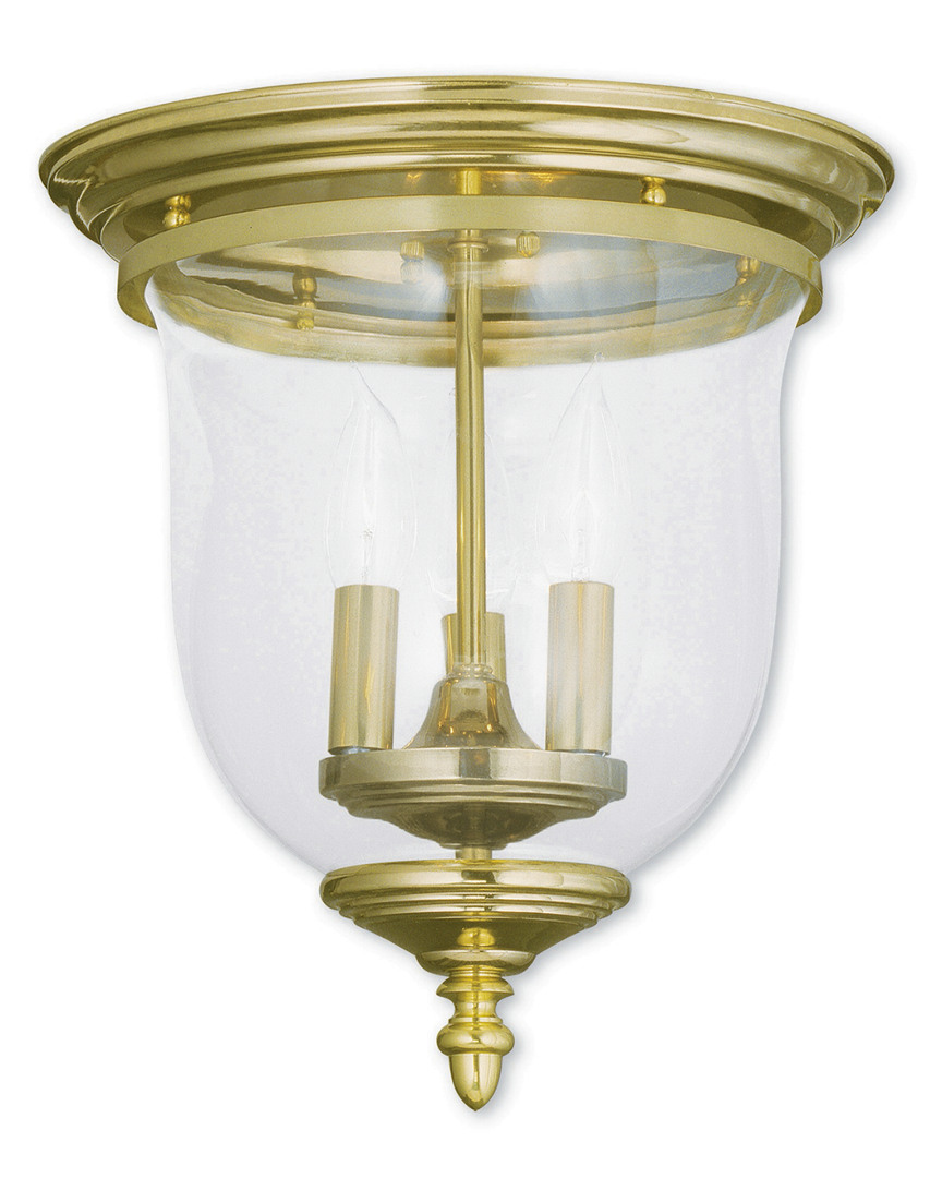Livex Lighting Livex Legacy 3-light Polished Brass Ceiling Mount