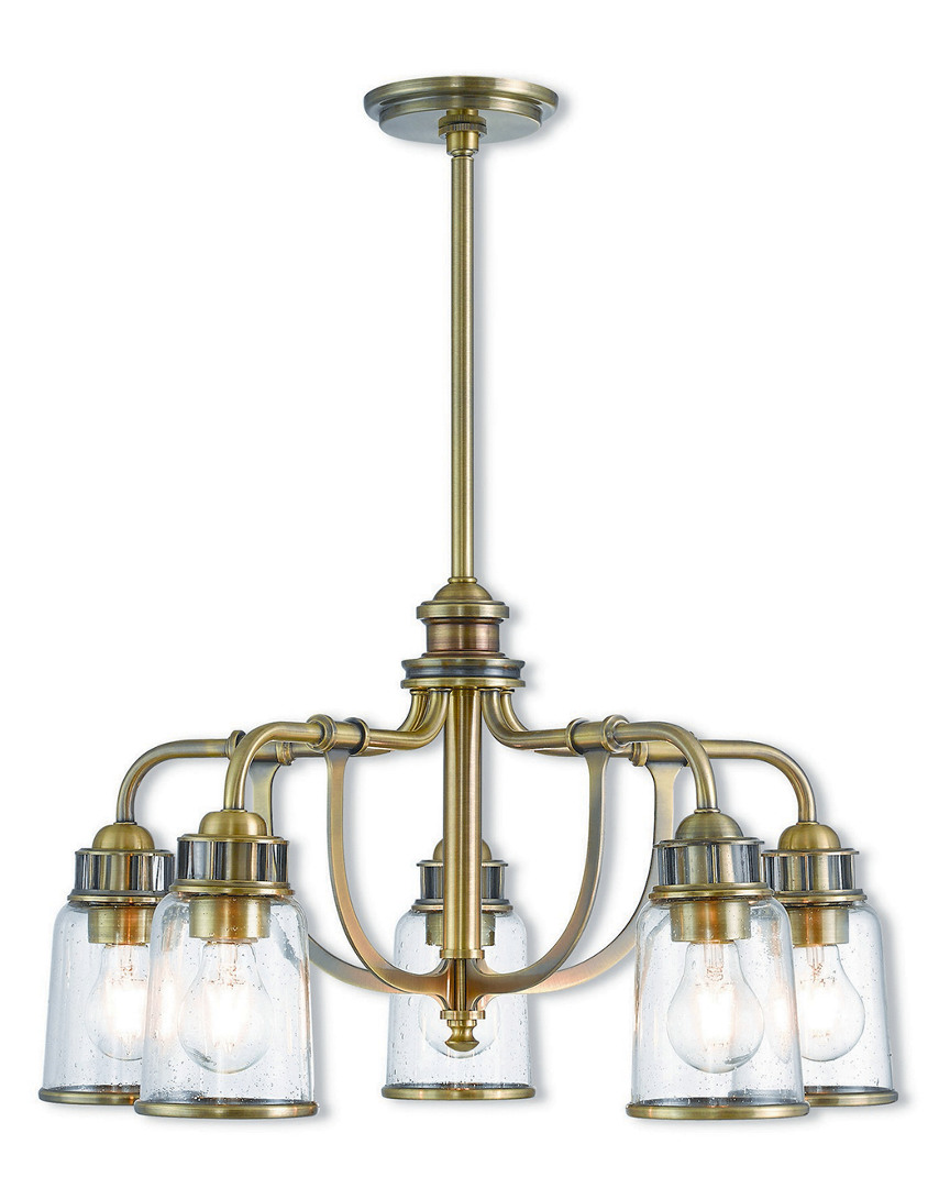 Livex Lighting Livex Lawrenceville 5 Light Ab Dinette Chandelier
