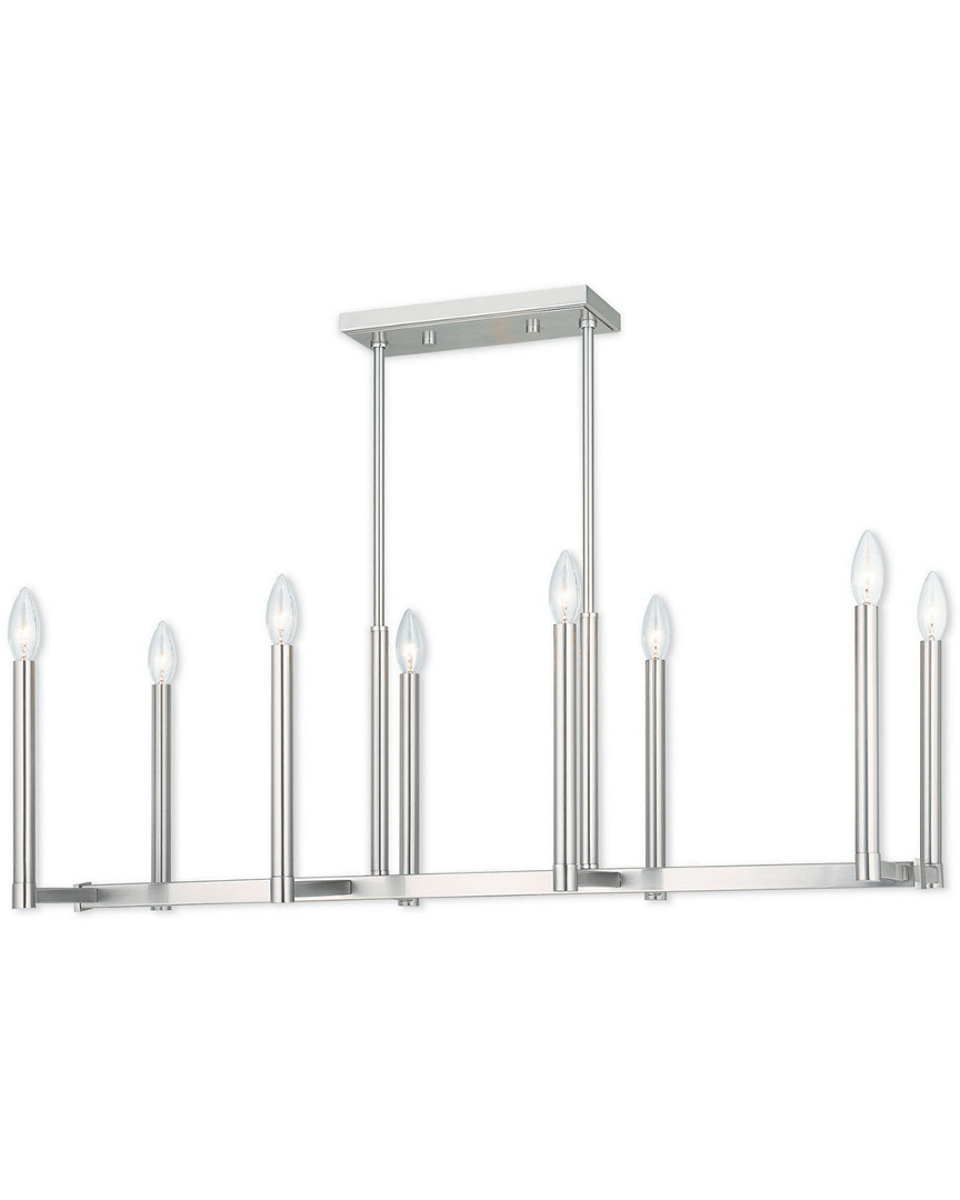 Livex Lighting Livex Alpine 8-light Brushed Nickel Linear Chandelier