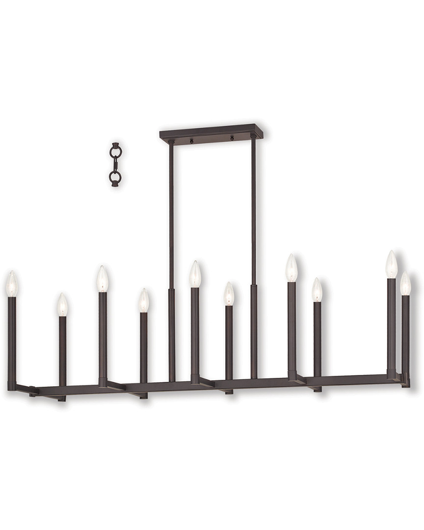 Livex Lighting Livex Alpine 10-light Bronze Linear Chandelier