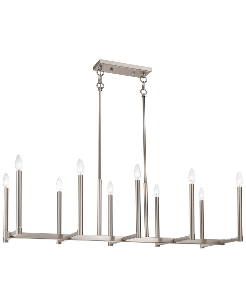 Livex Lighting Livex Alpine 10-light Bn Linear Chandelier