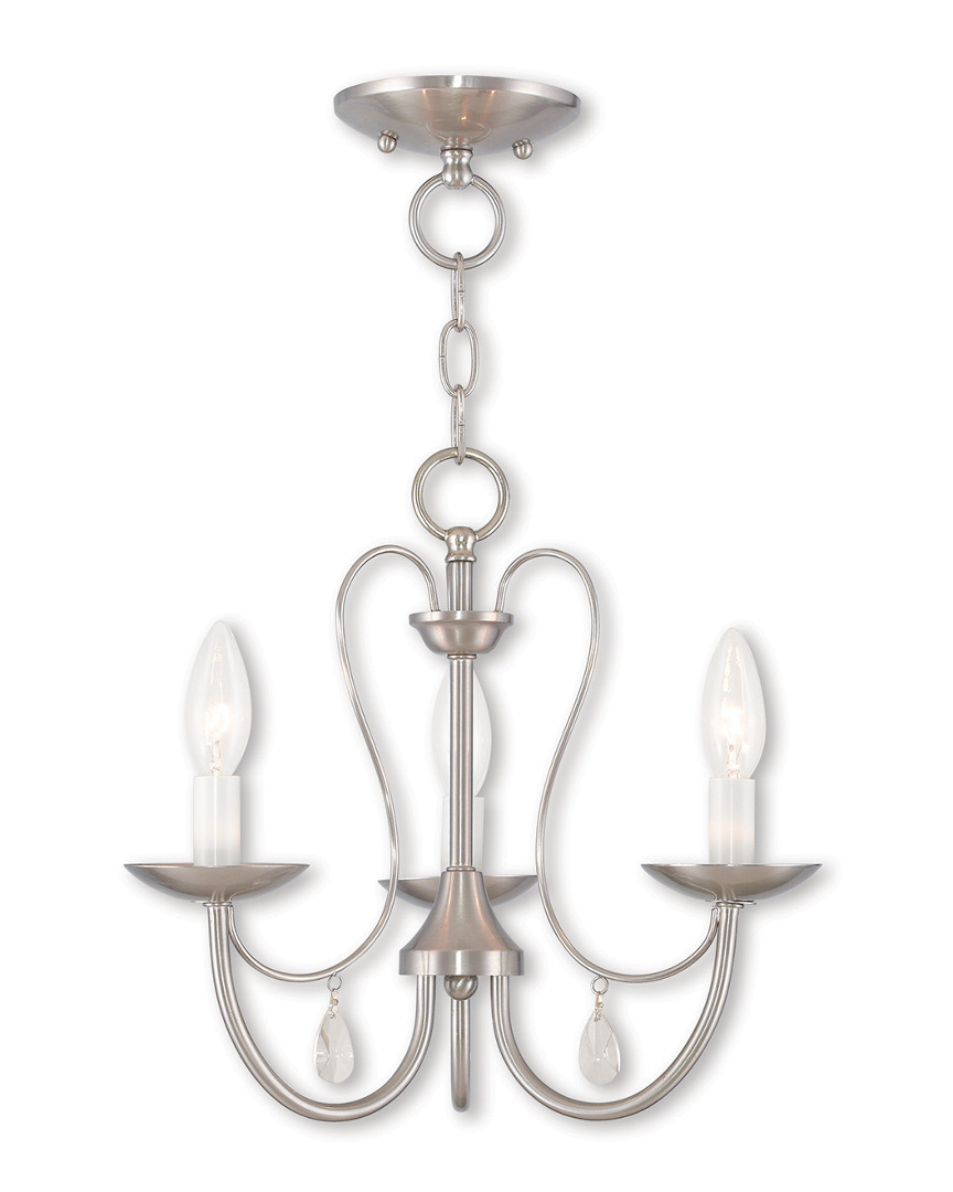 Livex Lighting Livex Mirabella 3-light Brushed Nickel Chandelier