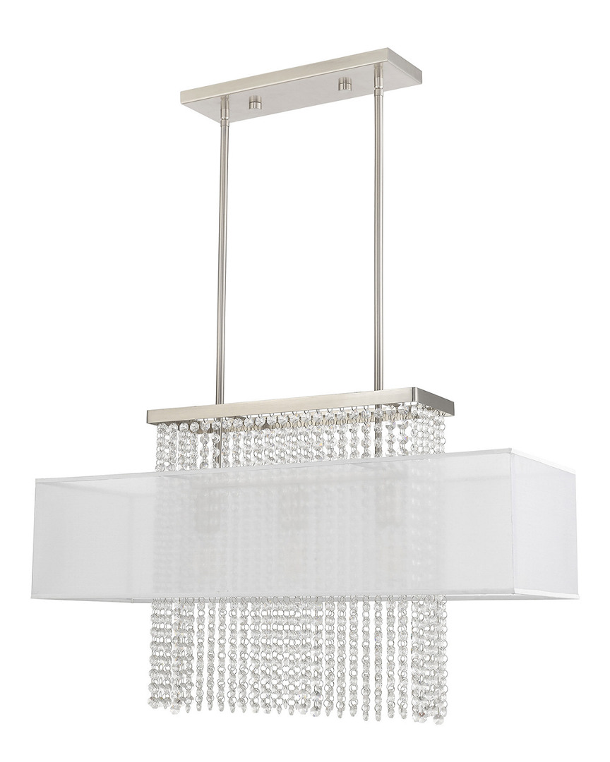Livex Lighting Livex Bella Vista 3 Light Brushed Nickel Linear Chandelier