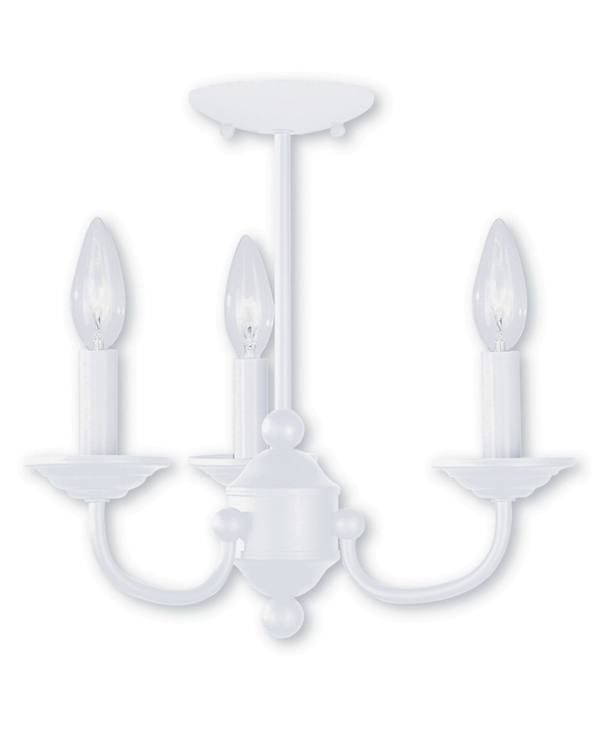 Livex Lighting Livex Home Basics 3-light White Mini Chandelier
