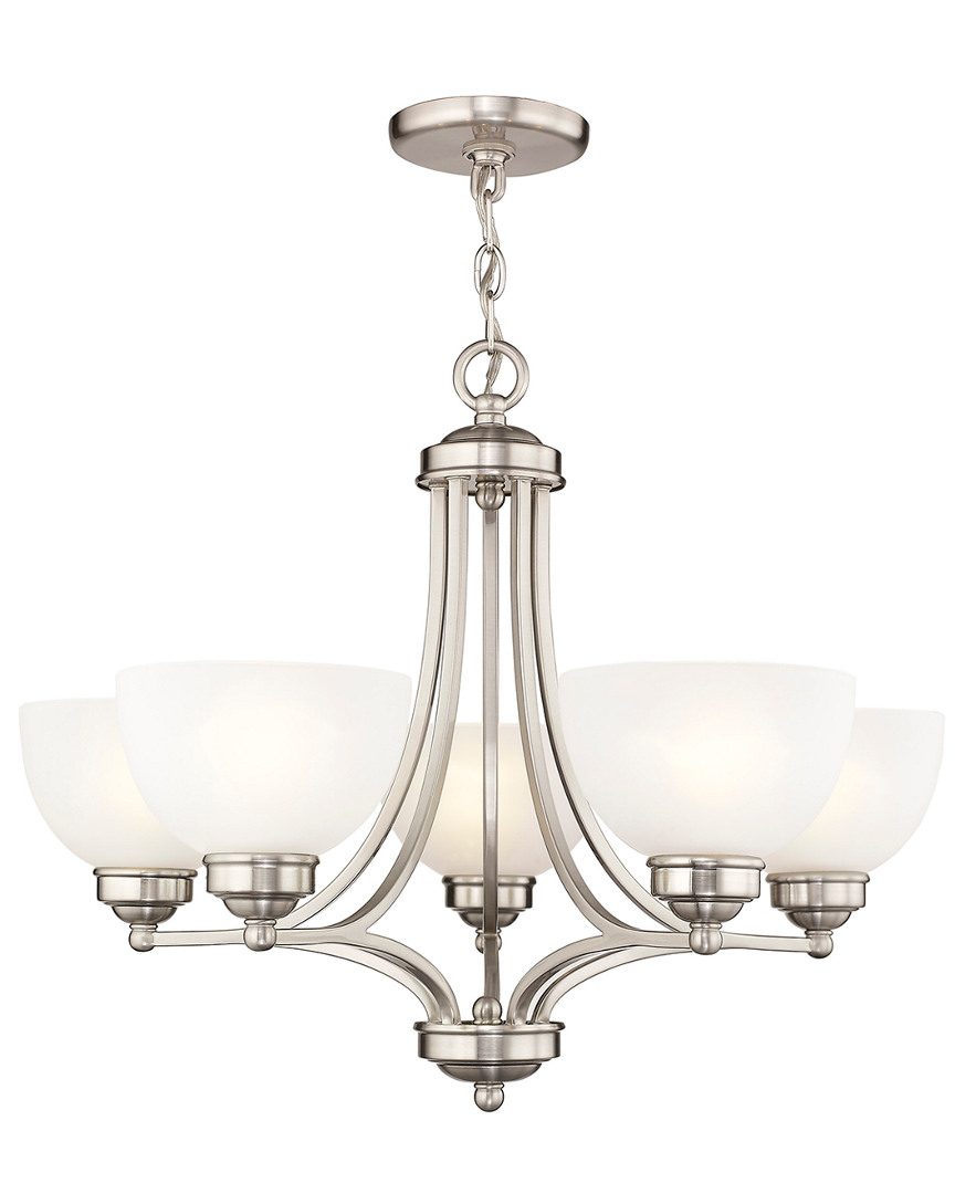 Livex Lighting Livex Somerset 5-light Brushed Nickel Chandelier In Multi