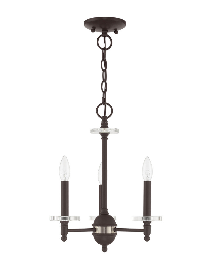 Livex Lighting Livex Bancroft 3 Light Bronze Mini Chandelier