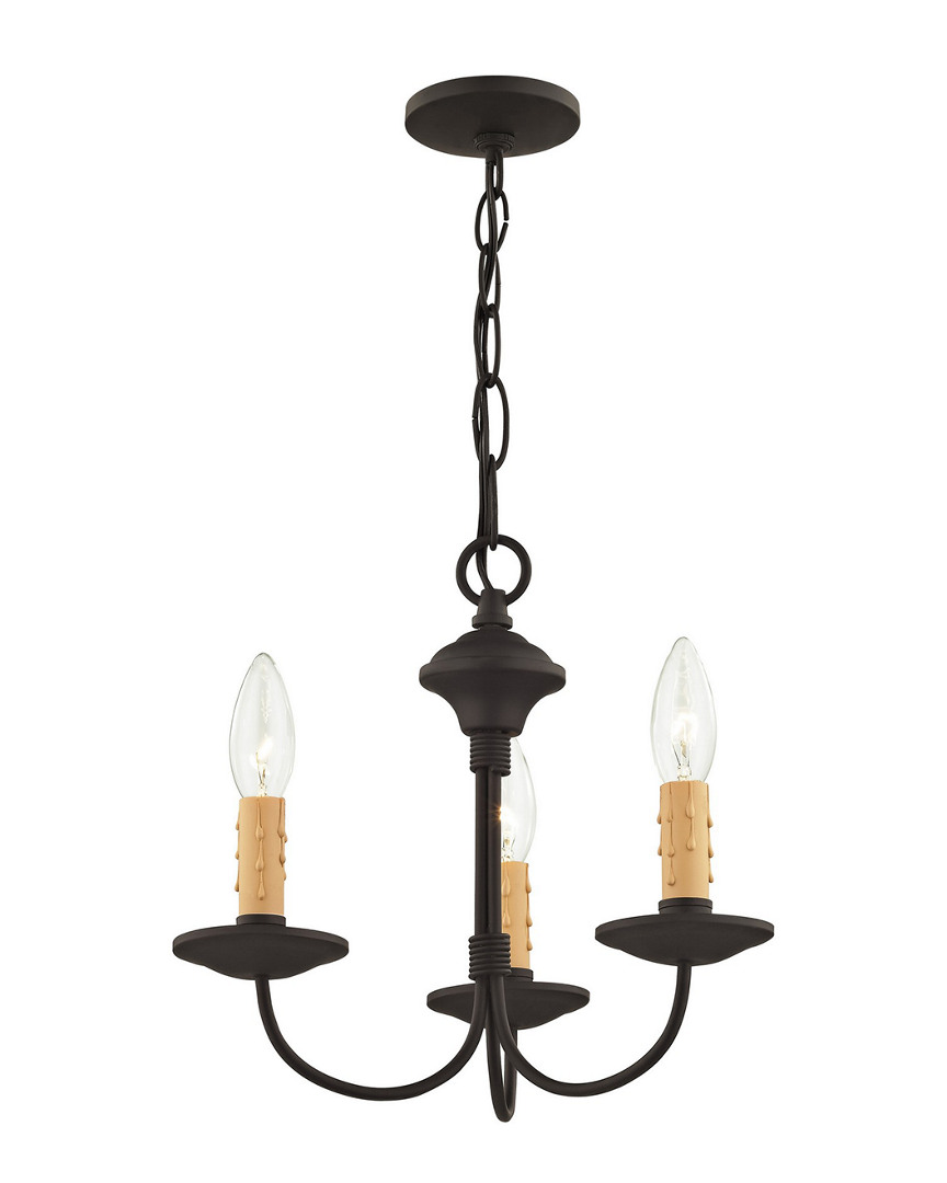 Livex Lighting Livex Heritage 3-light Black Mini Chandelier