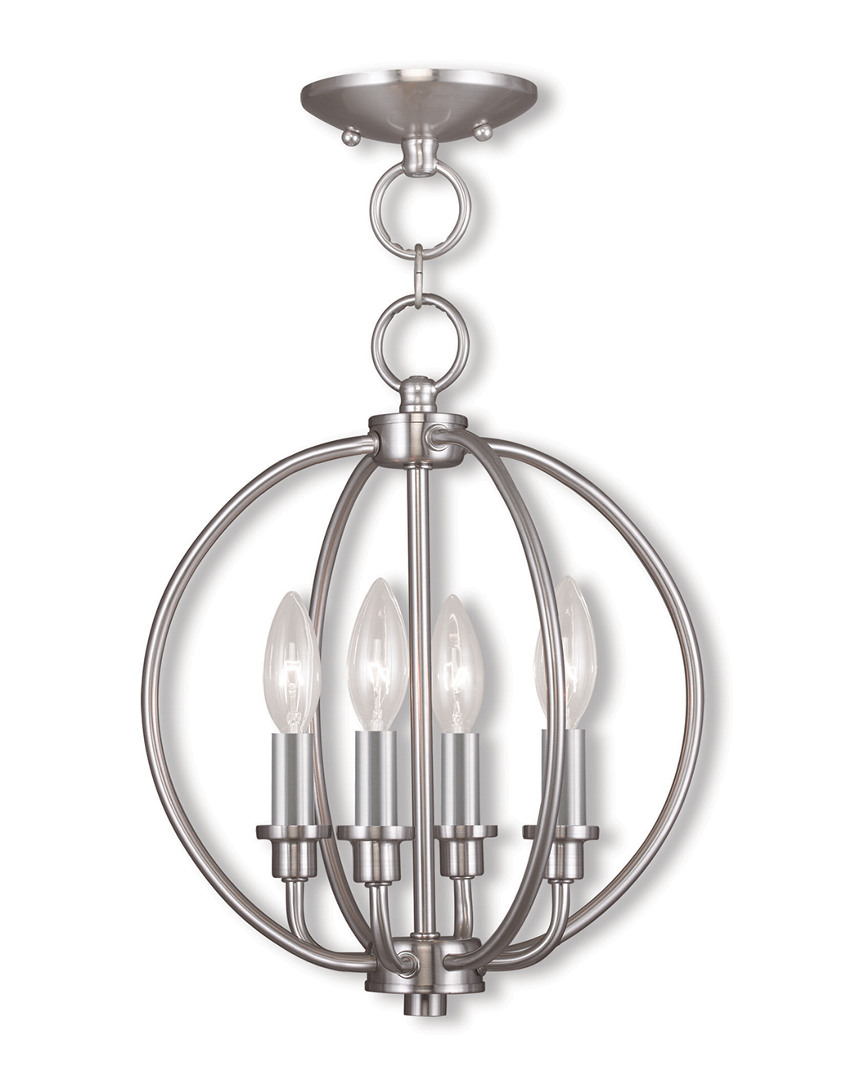 Livex Lighting Livex Milania 4-light Bn Chain Lantern/ceiling Mount