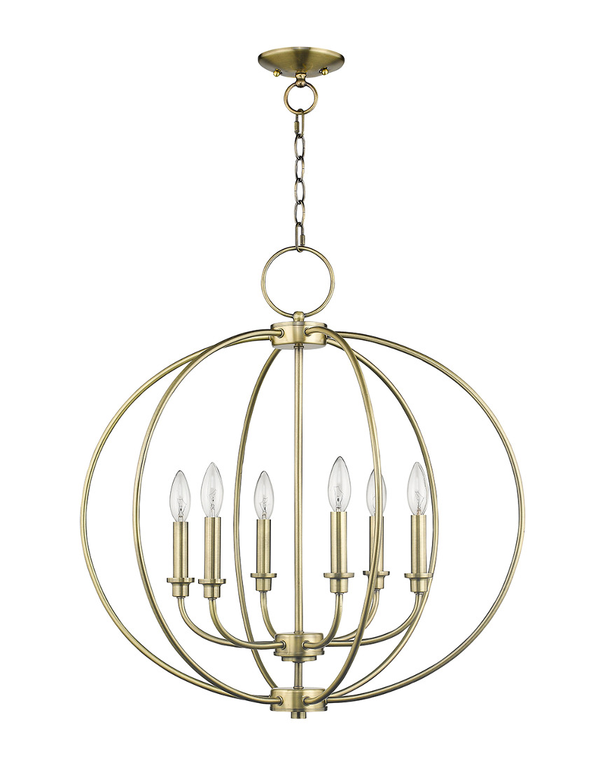 Livex Lighting Livex Milania 6-light Antique Brass Chandelier