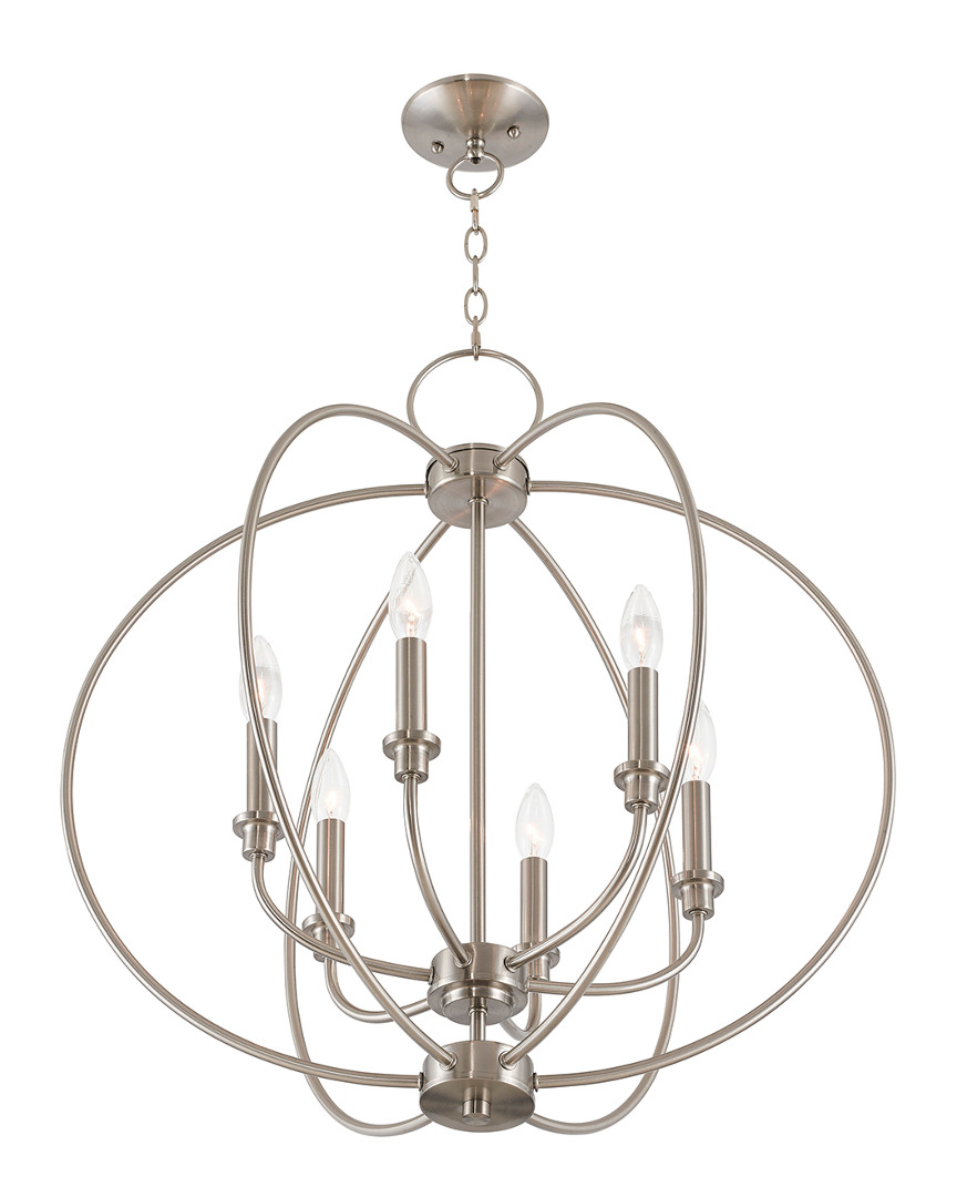 Livex Lighting Livex Milania 6-light Brushed Nickel Chandelier