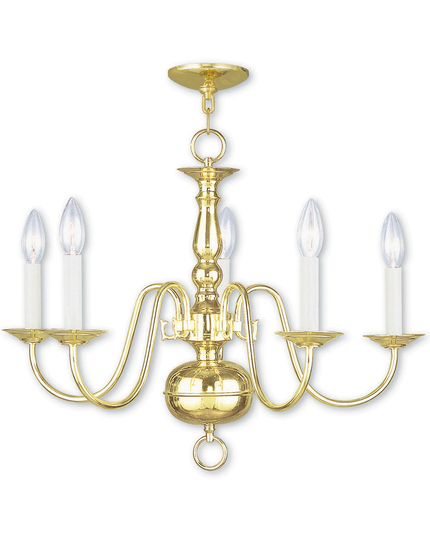 Livex Lighting Livex Williamsburgh 5-light Polished Brass Chandelier