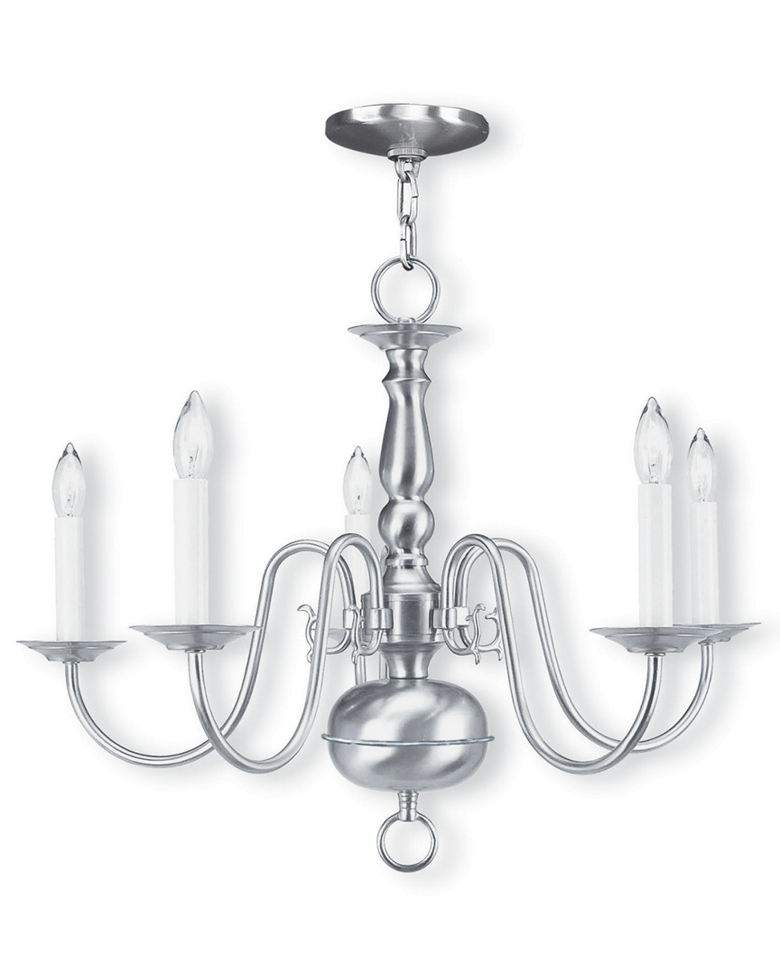 Livex Lighting Livex Williamsburgh 5-light Brushed Nickel Chandelier