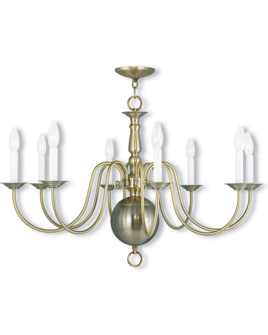 Livex Lighting Williamsburgh 12 Light Antique Brass Chandelier