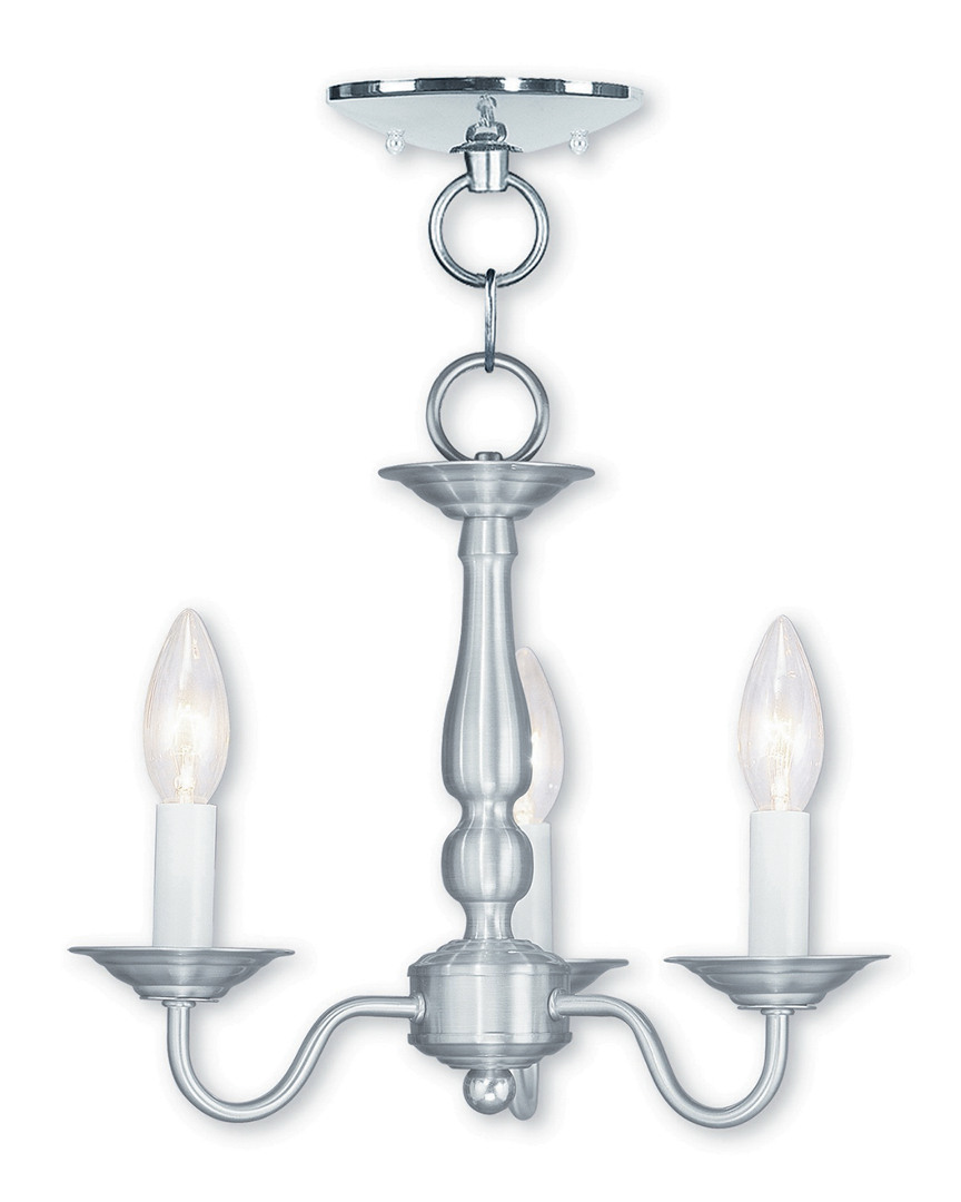 Livex Lighting Livex Williamsburgh 3-light Bn Chain Hang/ceiling Mount