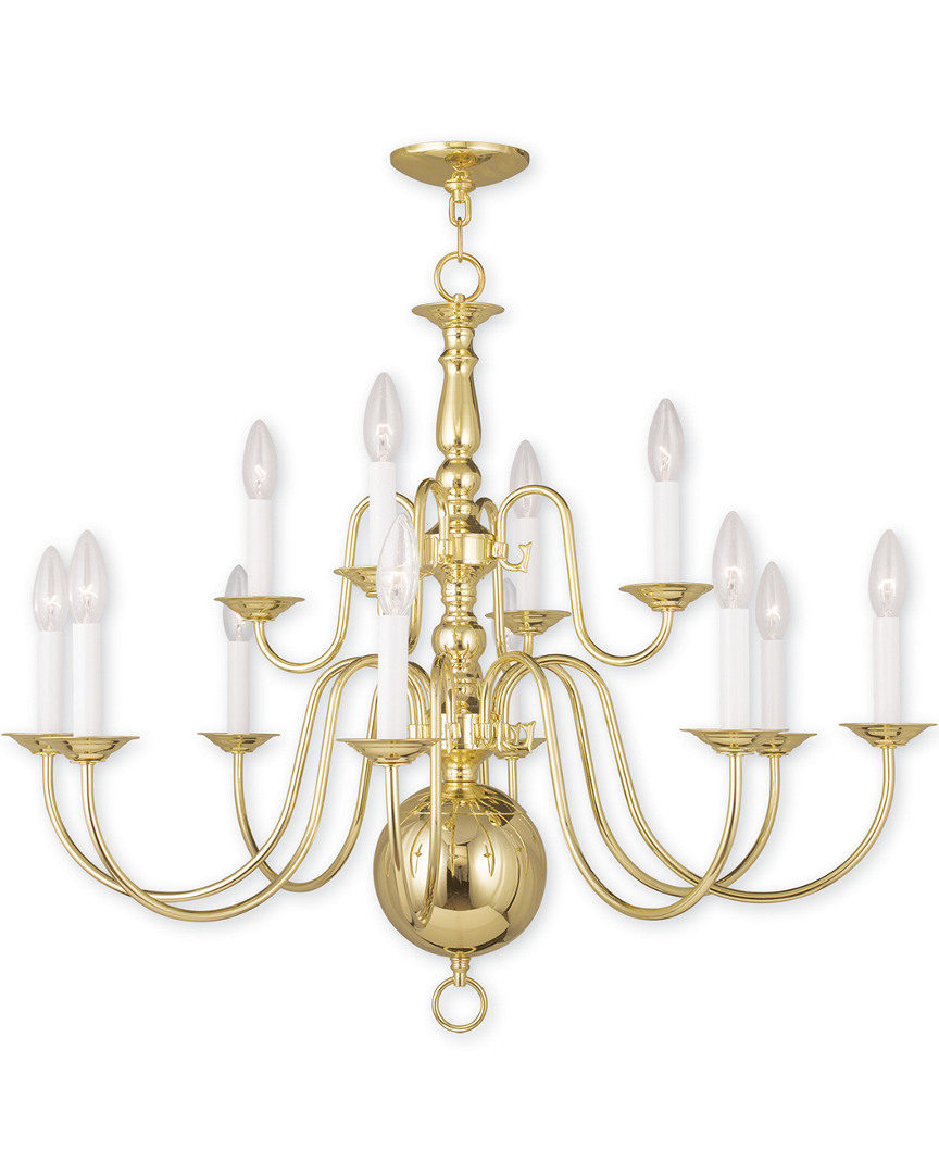 Livex Lighting Livex Williamsburgh 12-light Polished Brass Chandelier