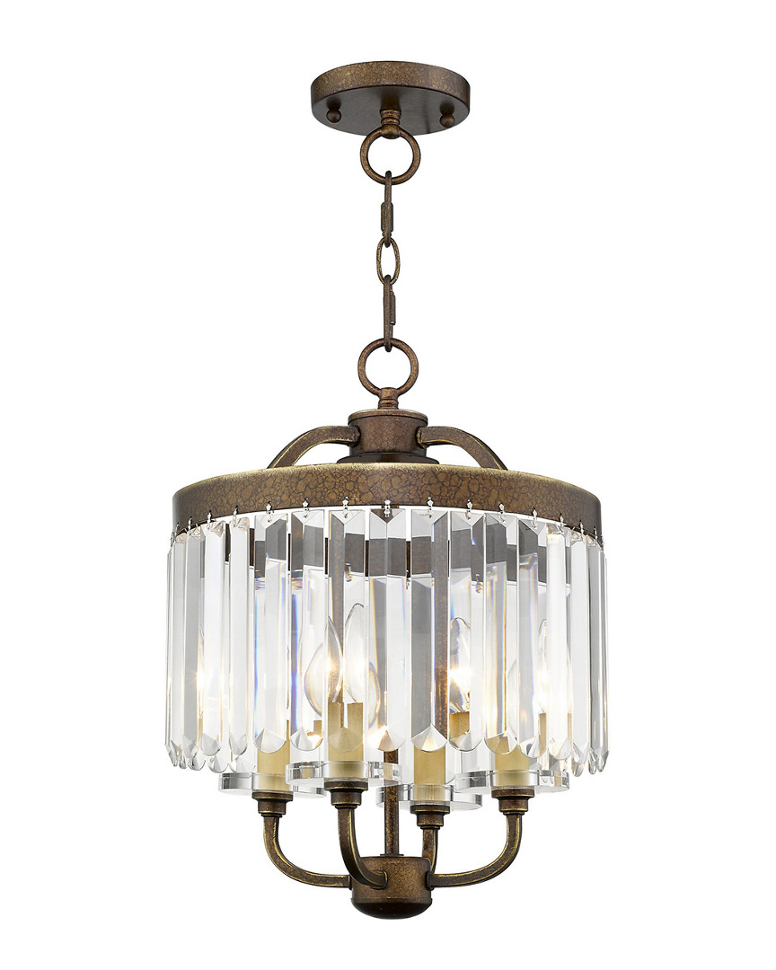 Livex Lighting Livex Ashton 4-light Pbz Mini Chandelier/flush Mount