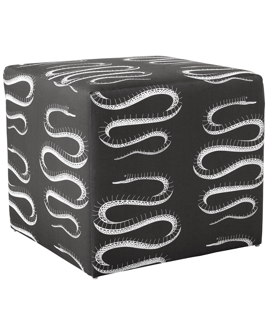 Skyline Furniture Cube Ottoman In Black