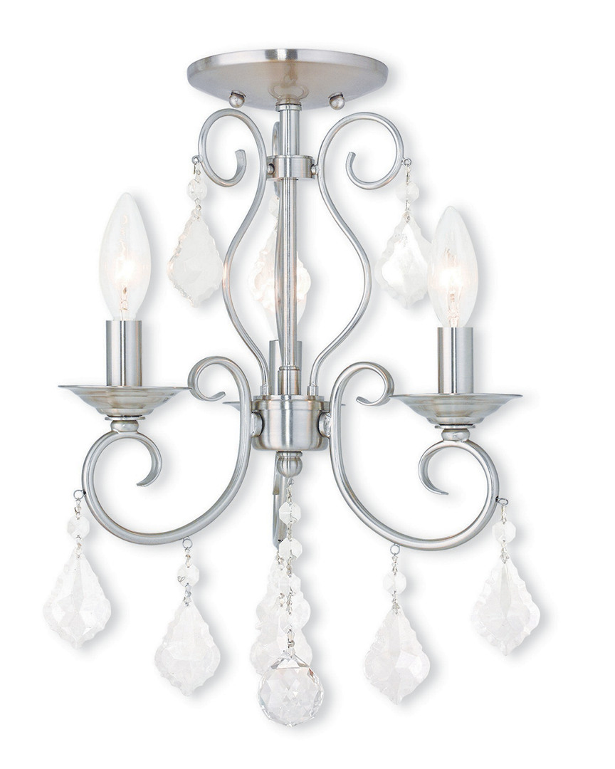 Livex Lighting Livex Donatella 3-light Bn Mini Chandelier/ceiling Mount