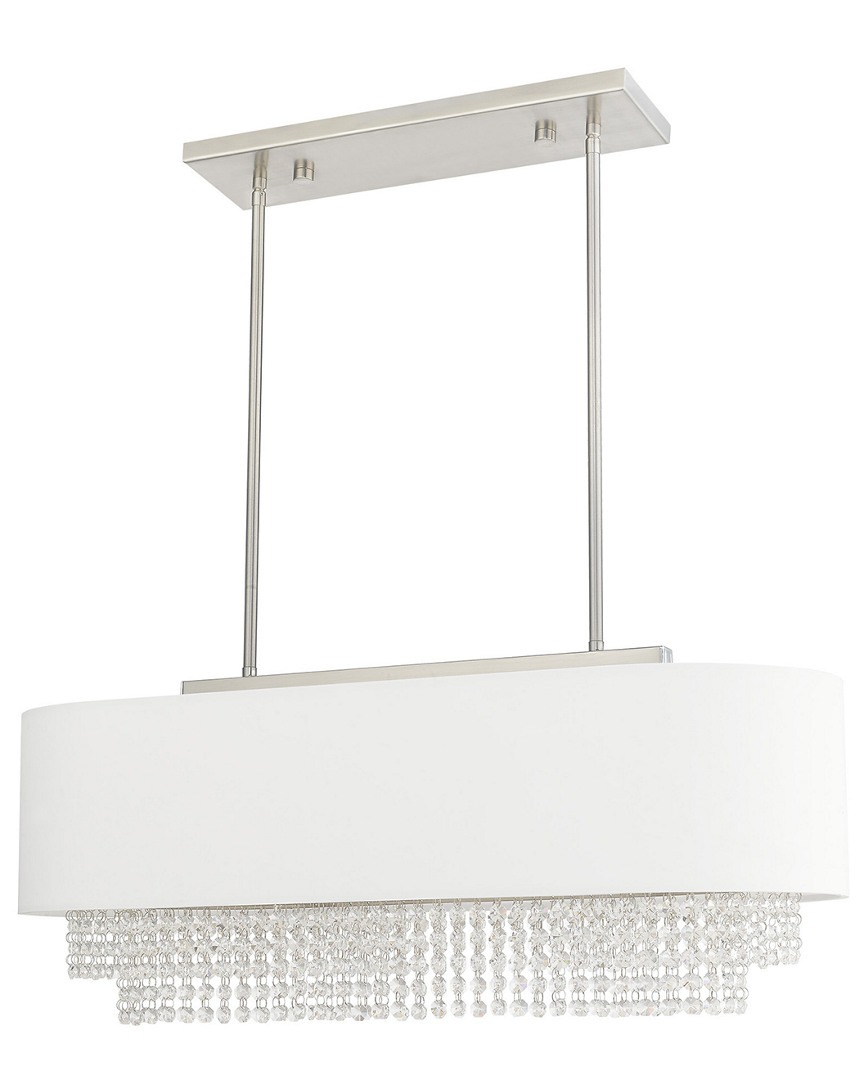 Livex Lighting Livex Carlisle 3 Light Brushed Nickel Linear Chandelier