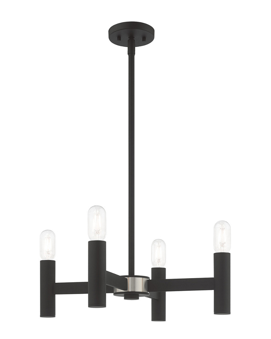 Livex Lighting Livex Copenhagen 4 Light Black Mini Chandelier