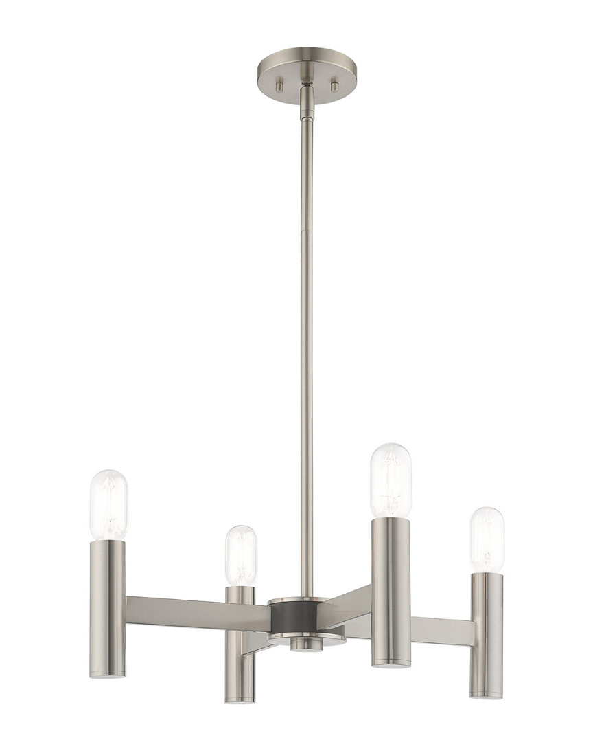 Livex Lighting Livex Copenhagen 4 Lt Brushed Nickel Mini Chandelier